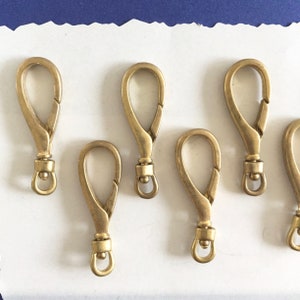 32mm, Fancy Swivel Brass Lobster Claw, Jewelry Making Clasps, 2PCS