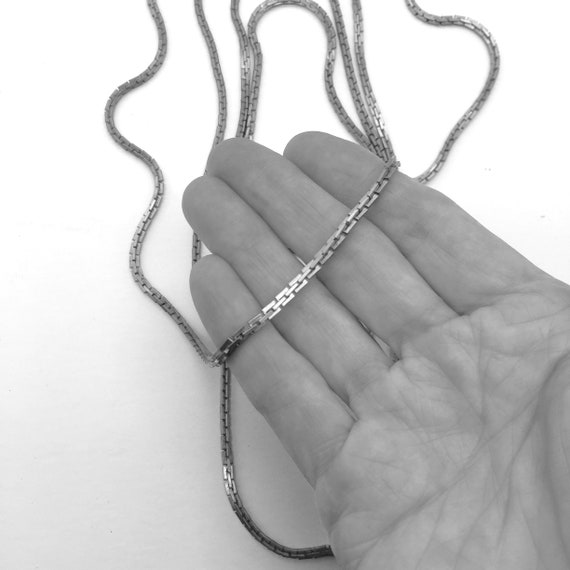 24インチ ヴィンテージ 真鍮ボックスチェーンネックレス 3mm 4個