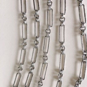 Antique Silver Plated Corey Chain, 22mm, 2FT