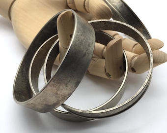 Vintage Brass Cuff Bracelets, 1 Lot 4 Pieces.