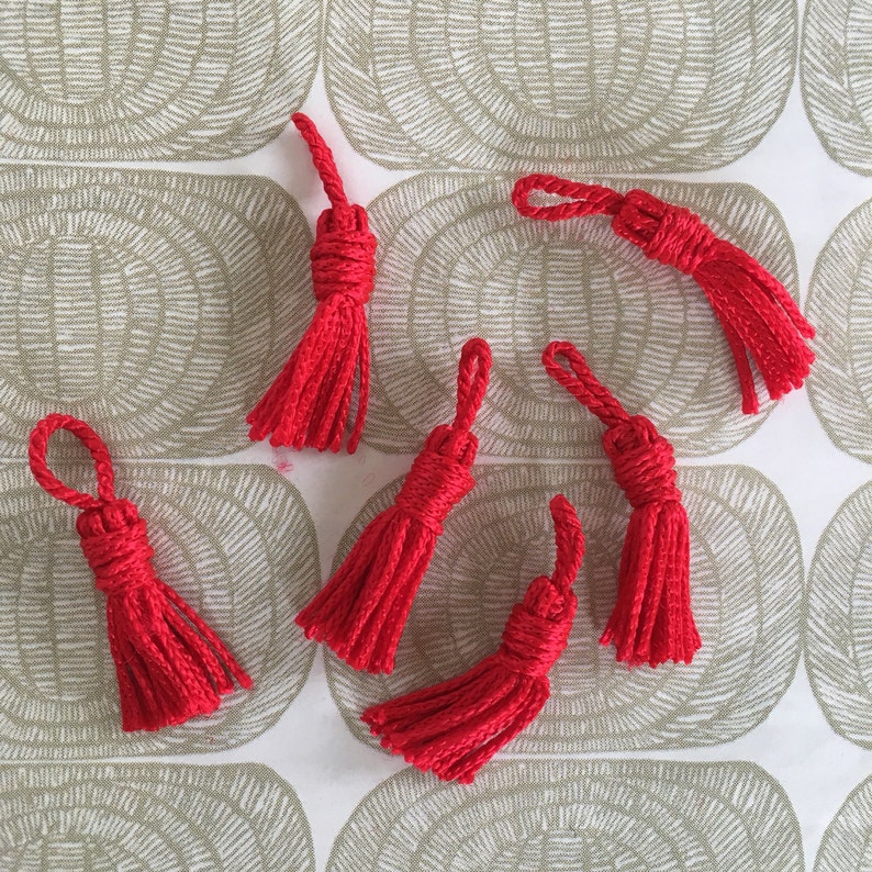 Vintage Red Tassels Tiny Tassels Small Vintage Tassels Etsy