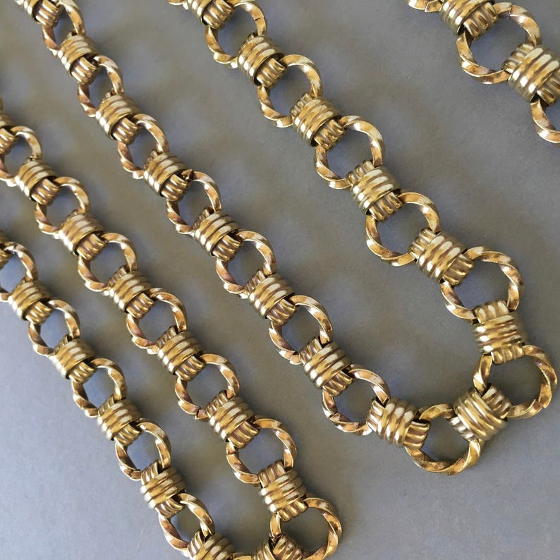 Vintage Twist Chain Fancy Brass Chain XL Fancy Chain 13mm Etsy