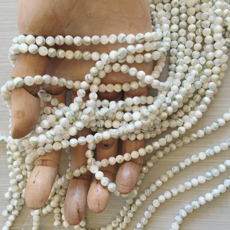Mother of Pearl Beads Shell Beads 5mm 35pcs Etsy