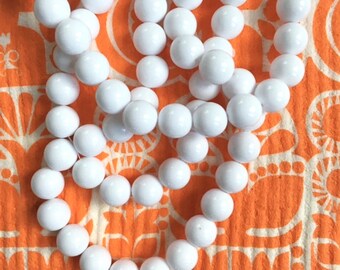 Bright White Beads, 12mm, 20Pcs