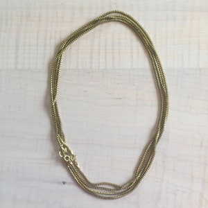 Vintage Brass 1.5 Box Chain Necklace with Spring Ring Clasp Jewelry, 17", 3PCS image 4