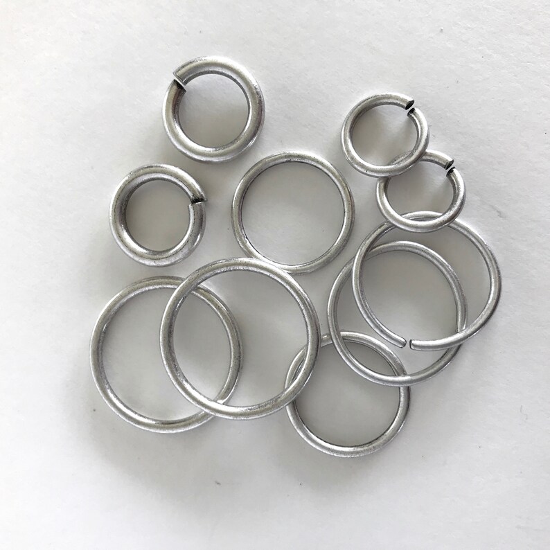 Large Silver Jump Rings Assorted Fancy Jump Rings 8Pcs Etsy