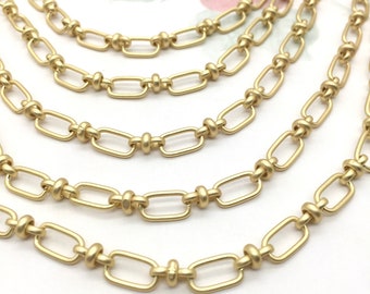 New!!! Gold Plated Brass Beaux Chain, 11mm, 2FT