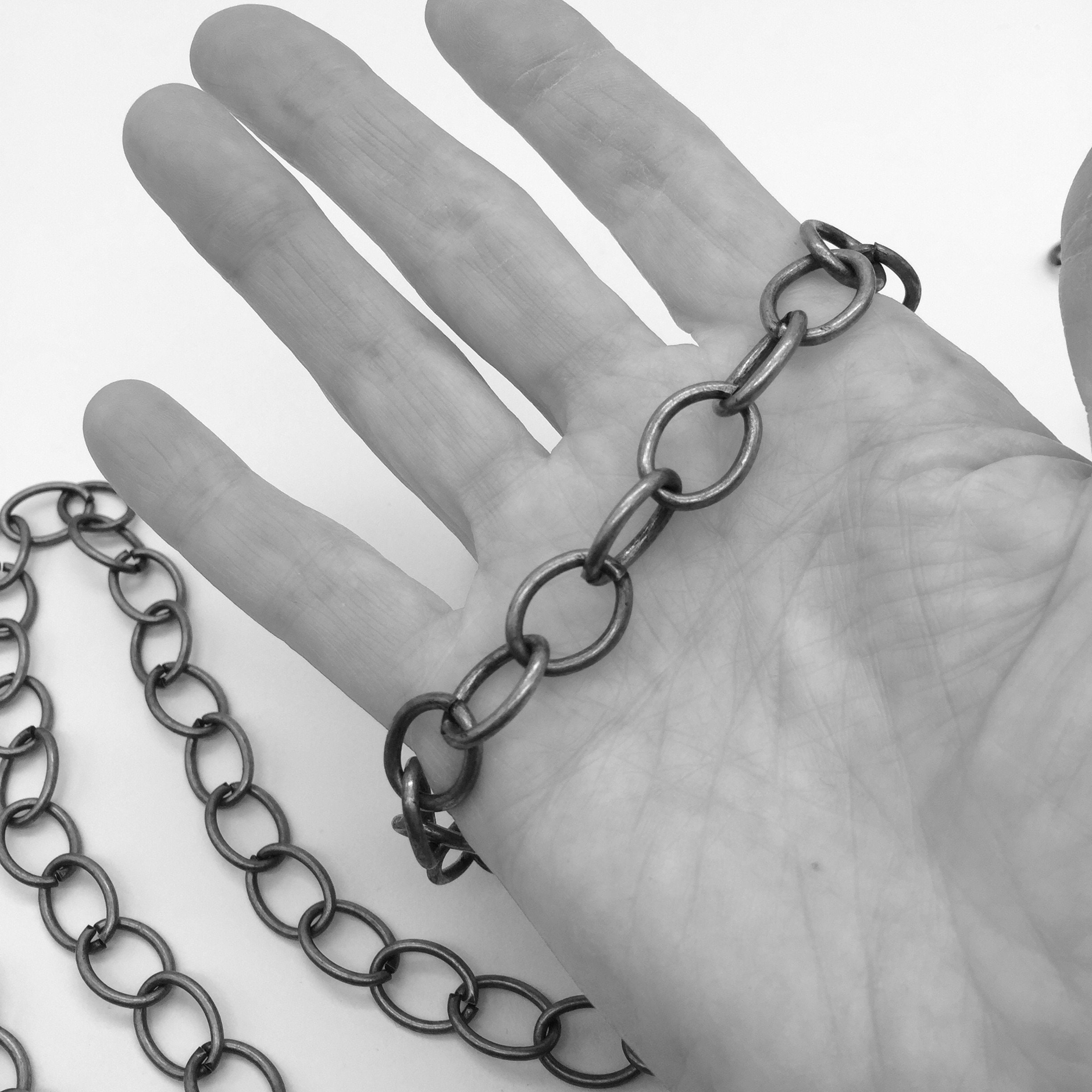 Ox Chain Brass Ox Plated Steel Cable Chain, Jewelry Making Chains, 16mm, 29