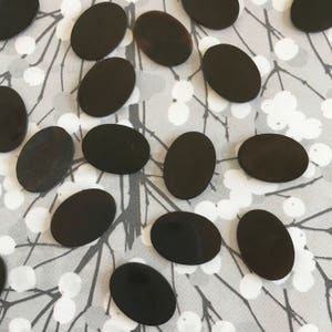 2-Vintage Black Shell Cabochons, Jet Black Shell, 13 x 18mm, 20 Pcs