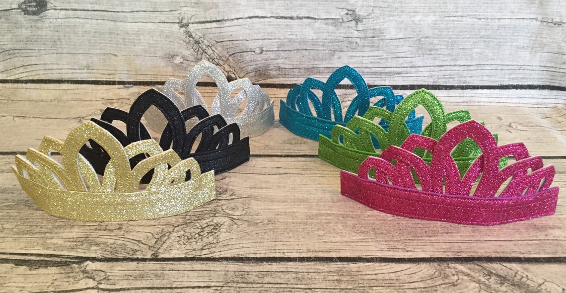 Glitter Crown/Tiara Assorted Colors Etsy