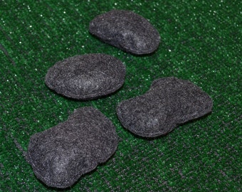 Set of 4 Felt Rocks