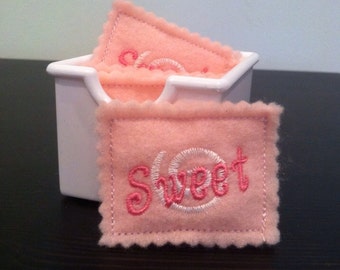 Pretend Play Felt Artificial Sweetener Packets