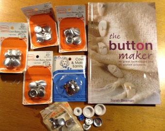 Button Making Book and Supplies