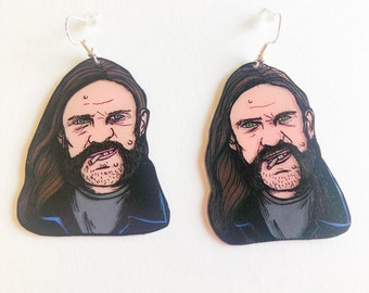 Handmade WWLD What Would Lemmy Do Earrings MotorHead Metal Rock