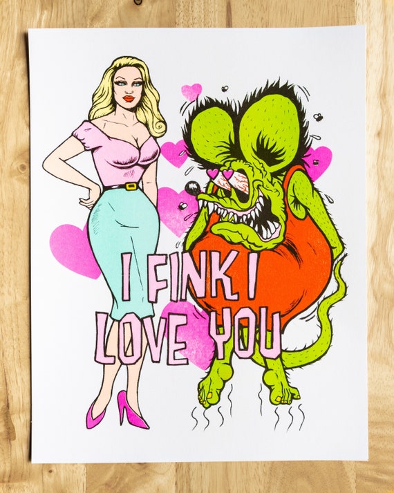 Rat Fink Print Etsy