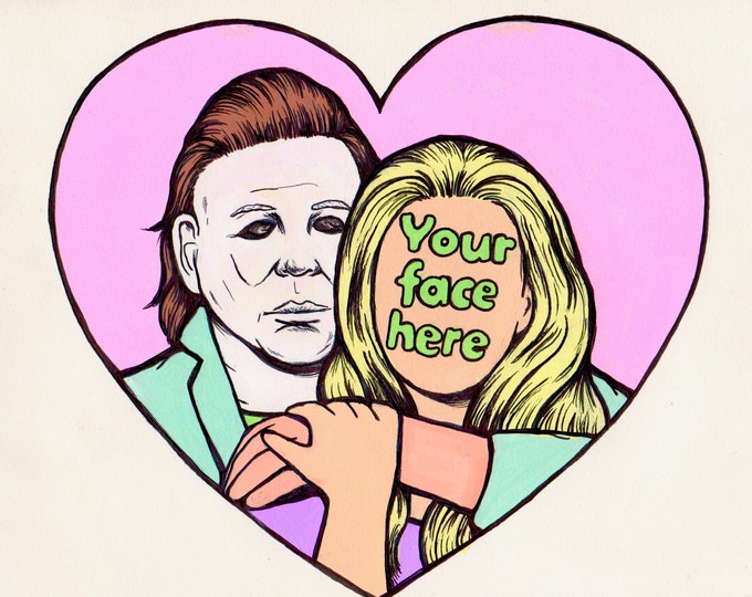 Romantic portrait of you and the monster of your choice!!