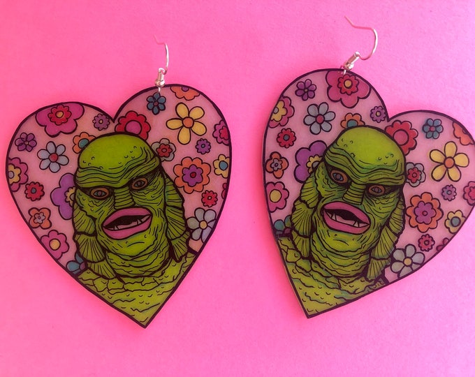Oversized creature earrings