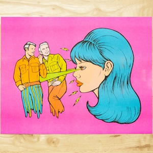 ZAP! risograph print *slightly flawed*