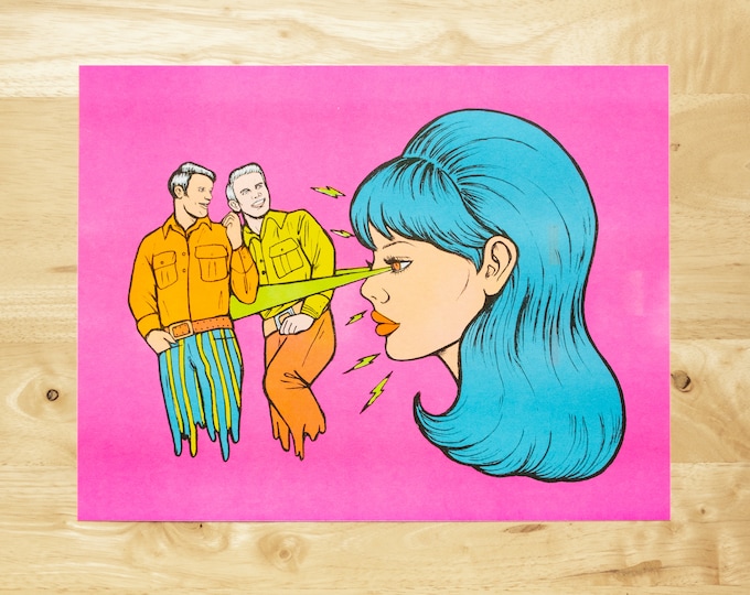 ZAP! risograph print *slightly flawed*