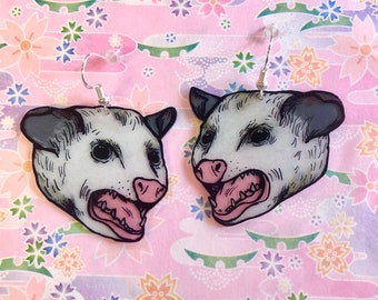 Possum earrings