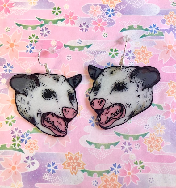 Possum earrings