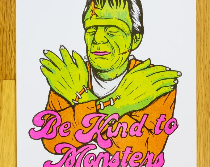 Frankenstein riso print