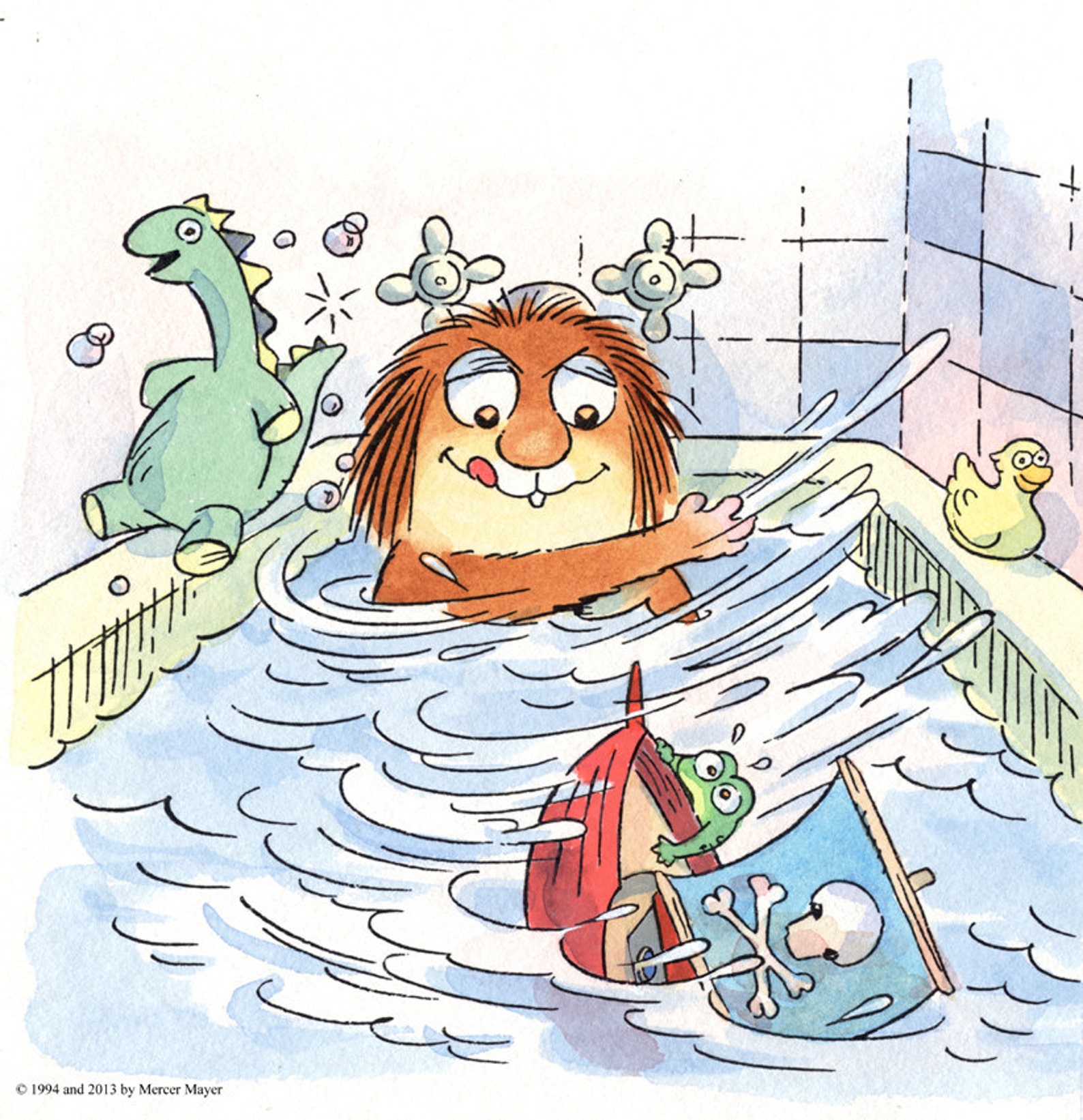 LC Mercer Mayer s Little Critter Just Me In The Tub Signed Etsy