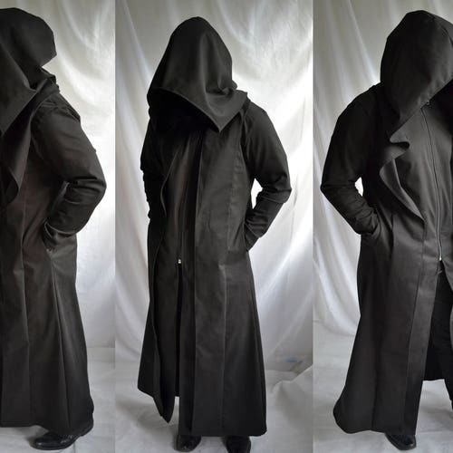Anon Coat Mens Overcoat Waistcoat Extra Large Hood Anon Coat Mens Overcoat Waistcoat, Mens Hooded Trench Coat Raincoat