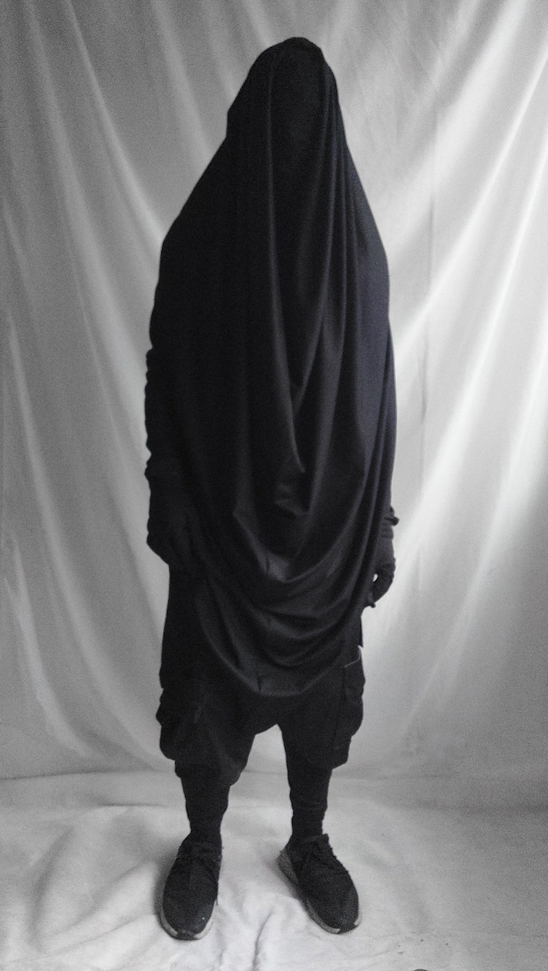 Dementian Top Longsleeve top with a scarf hood image 8