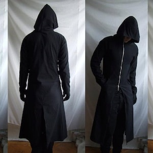Reaper Hoodie ( long robe trenchcoat with large hood custom made  )