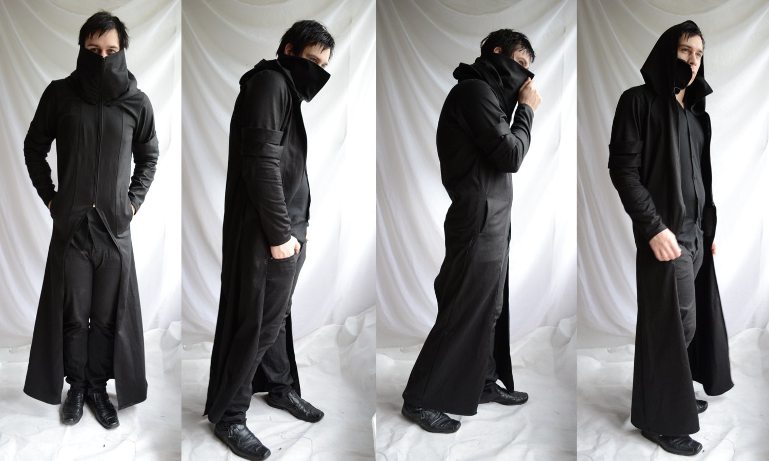 Gunslinger Longcoat ( Full Length Mens Trenchcoat Mask Large