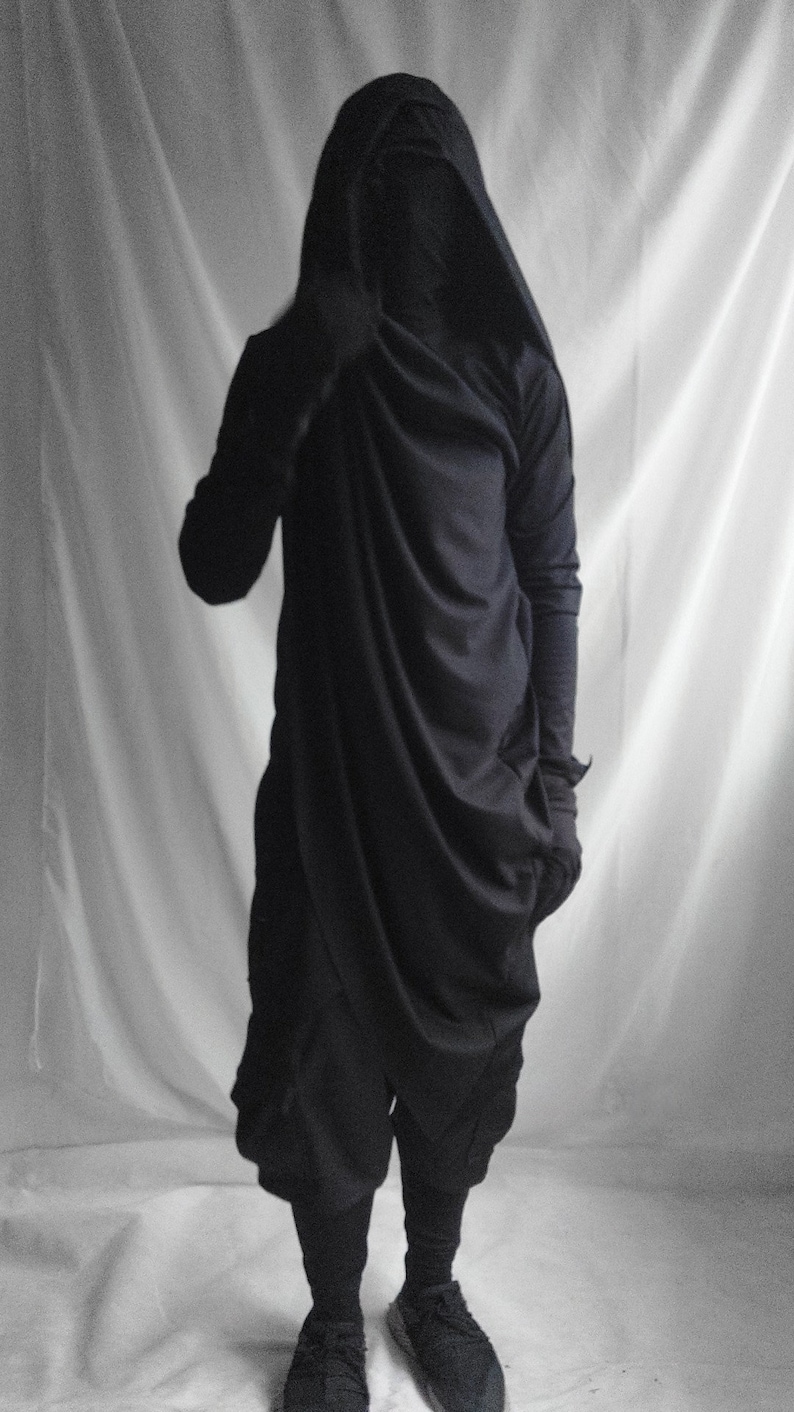 Dementian Top Longsleeve top with a scarf hood image 3