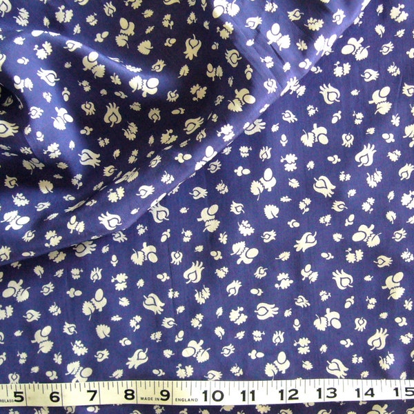 VINTAGE RAYON FABRIC Gorgeous Violet abstract print 36" wide x 5 1/2 yards 1930's - 40's FaBuLous!