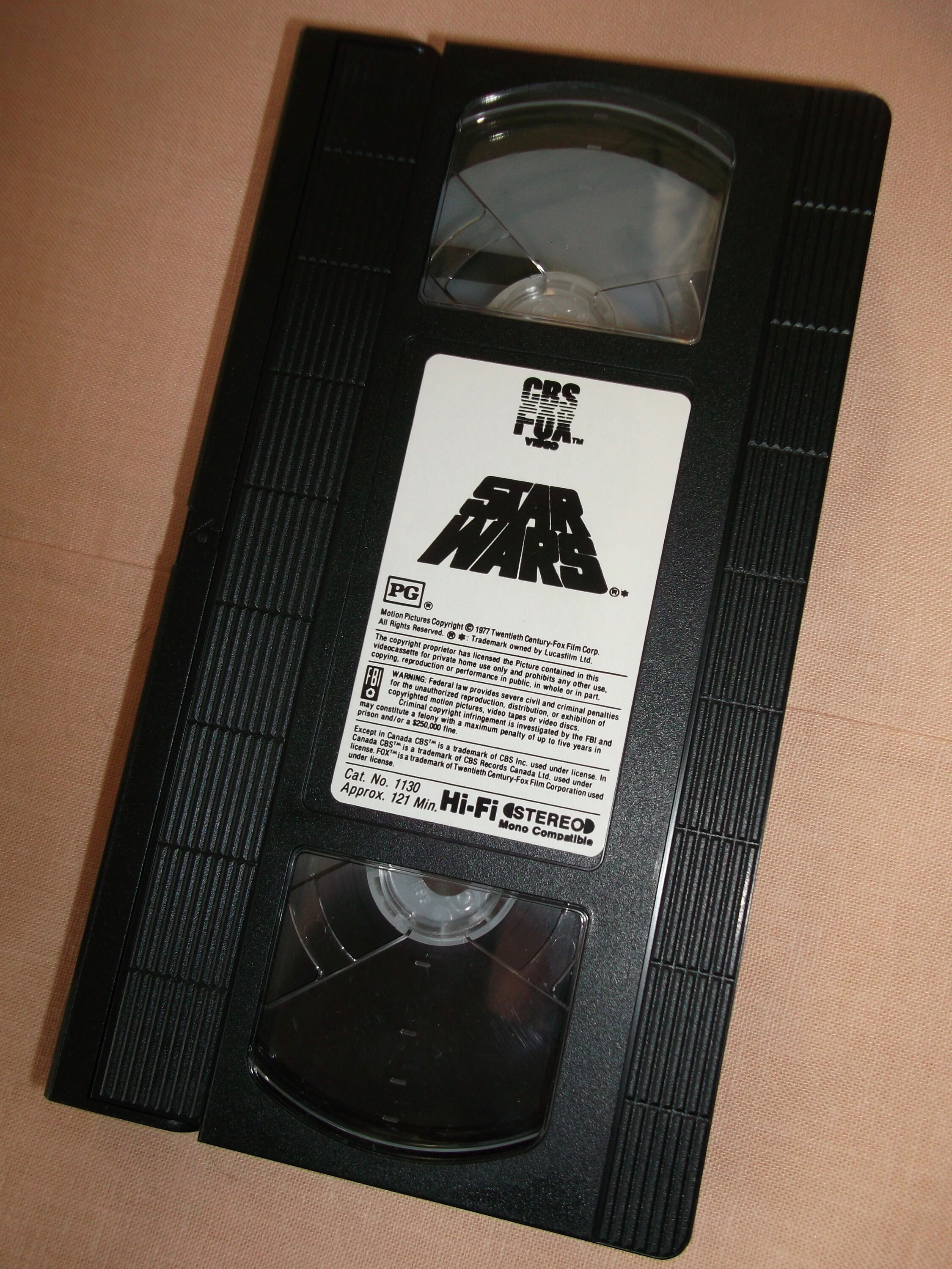 Star Wars VHS Tape 1977/1990 Etsy