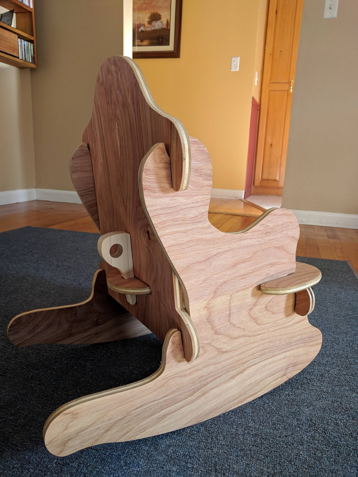 Puzzle Rocking Chair Etsy