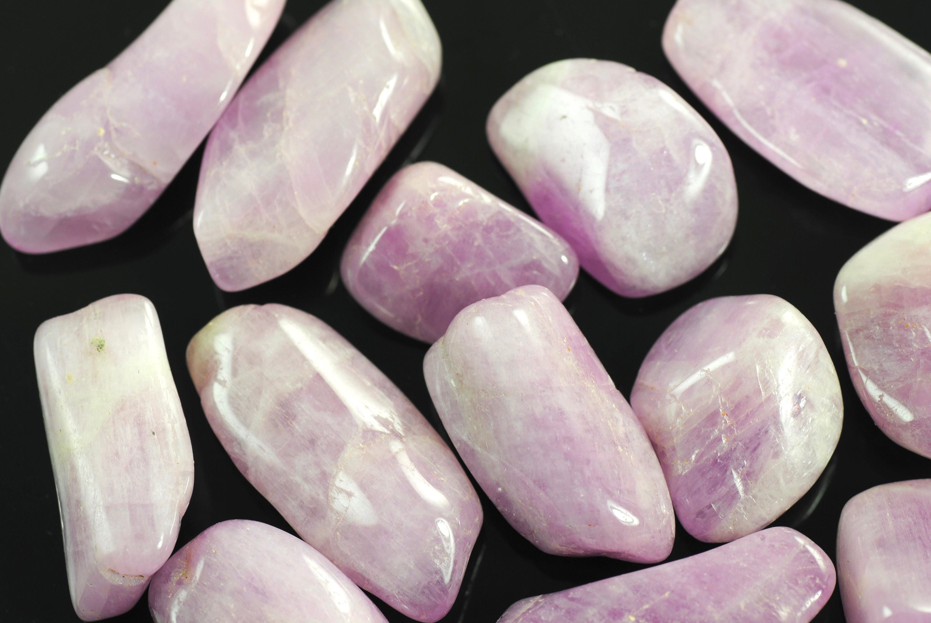 pink kunzite tumbled pink