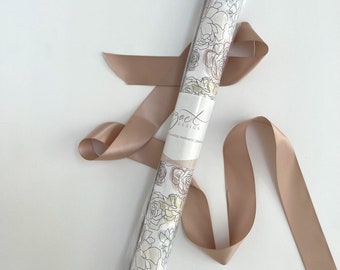 GIFT WRAP | 3 Pack Gift Wrap | Floral Lines | Mother's Day Gift Wrap | Bridal Gift Wrap | Individual Paper Sheets