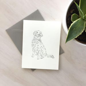 VENDA | Cartões de Anotações | Cartão de Cachorro | Ilustração de Golden Retriever | Impressão Tipográfica | Retrato de Cachorro | Golden Retriever