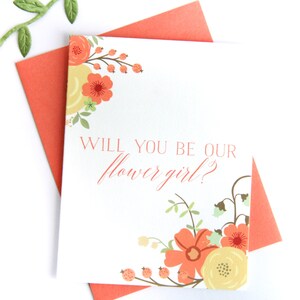 Willst du unser Blumenmädchen/Brautjungfer/Trauzeugin sein Karte | Braut Partykarte Hochzeit Partykarte