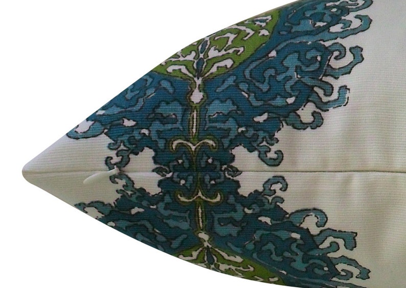 Alfred Shaheen Westminster Medallion Pillow Cover SAME Fabric BOTH Sides 22x22 and lumbar sizes Invisible Zipper 20x20 18x18