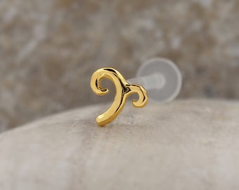 Tragus Ear Piercing Jewelry Gold Earring Cartilage Stud Bioflex
