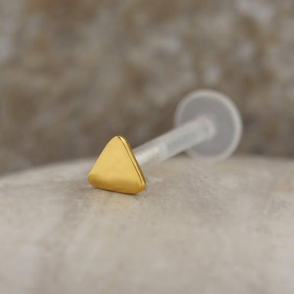 Tragus, Helix, Anti-Tragus, Triangle Gold Cartilage, Labret, Lip Threadless Anti-Slip Flat Back