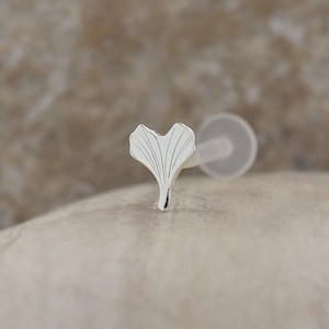 Tragus Bioflex Ginkgo Leaf Labret Lip Piercing Ear Cartilage Earring