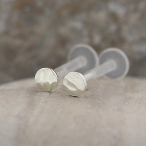 2 Stück 16G 6-8 mm 2,3 mm Sterling Silber Bioplast Weiter Helix Tragus Schmuck Ring