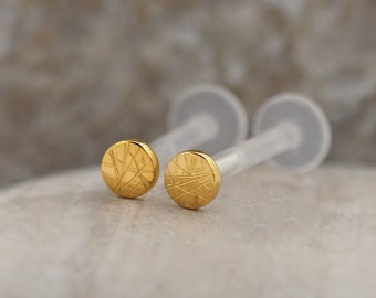 2-delige tragusstekerset – hypoallergeen bioflex labret-lipkraakbeenpiercing