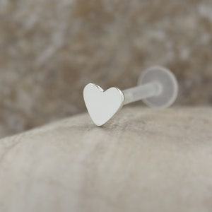 Tragus Heart Sterling Silver Cartilage Earring Piercing