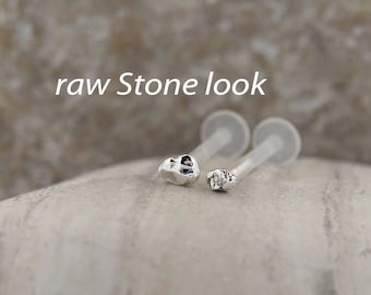 1.2mm 16G Gold Labret Tragus Lip Cartilage Flat Back Earring