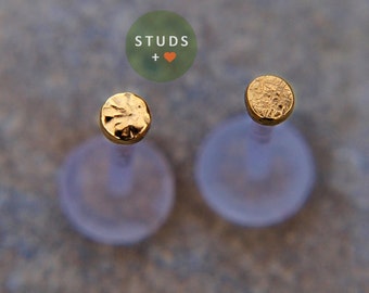 Medusa Piercing Lip - Jewelry Gold Medusa Piercing - Medusa Piercing Gold - 2mm Medusa Lip Stud - 3mm Medusa Piercing