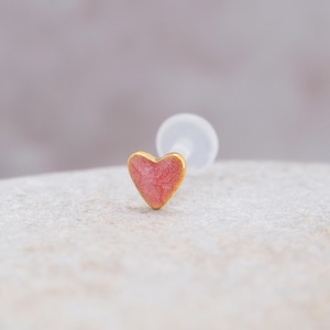 Tragus Piercing Earring Heart Labret stud Bioflex Lip Ring Piercing Ear Cartilage Tragus Earring