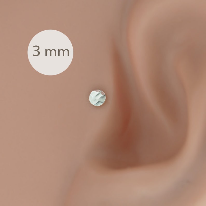 2 stuks flexibele bioplastic Labret Monroe Lip Stud Tragus kraakbeen oorbel piercing 16g afbeelding 4